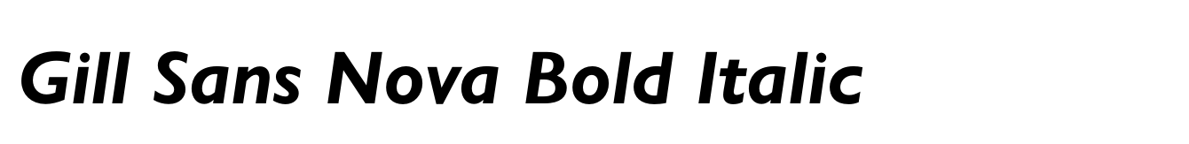 Gill Sans Nova Bold Italic
